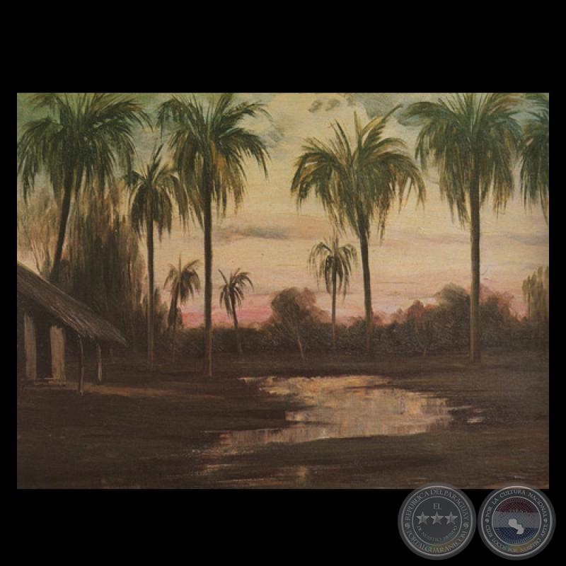ATARDECER ROSADO DEL CHACO - Óleo de HÉCTOR DA PONTE